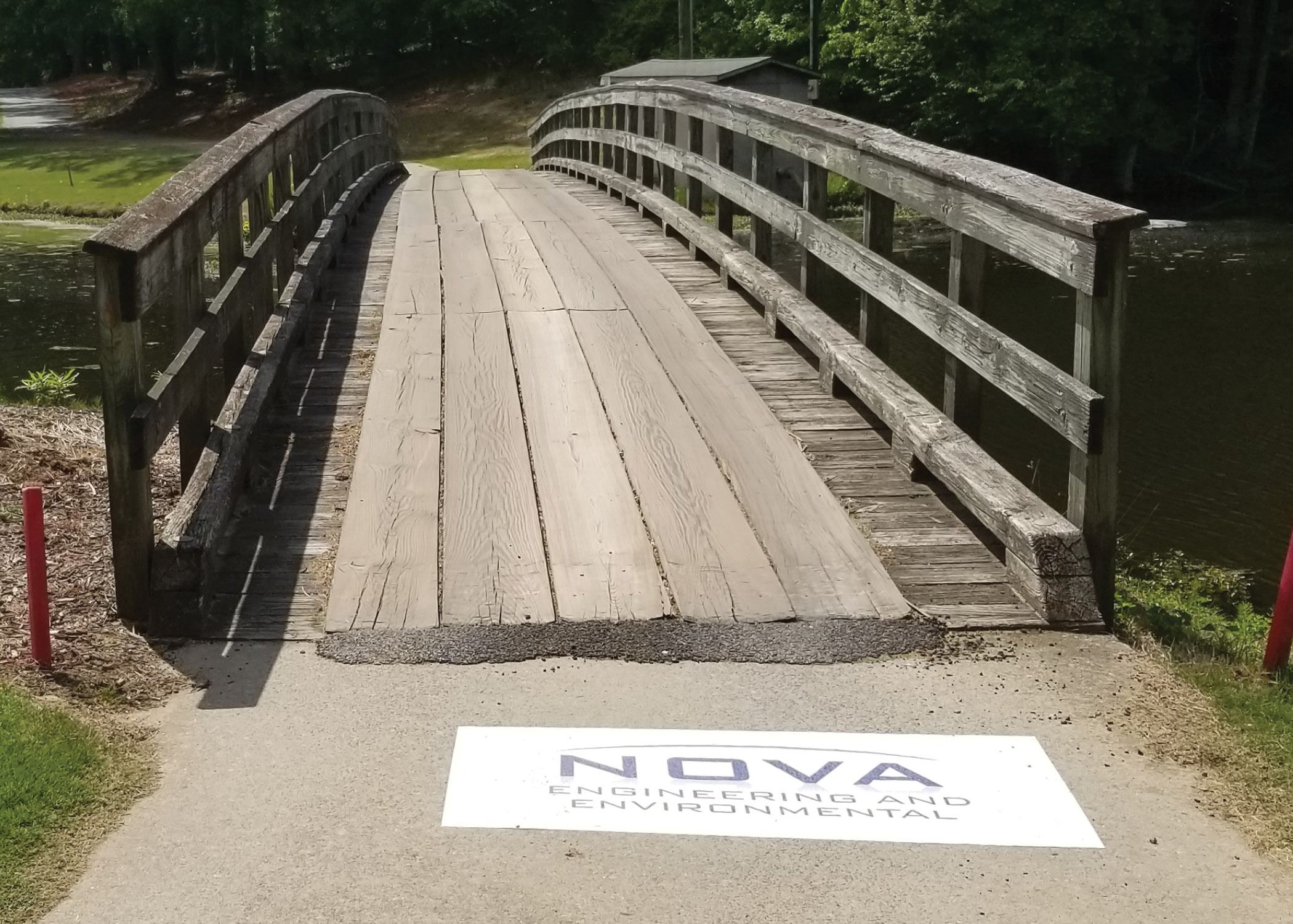 a bench on the side of a road