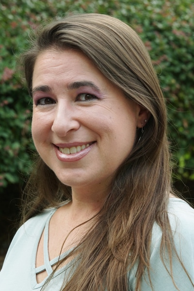 a woman smiling for the camera
