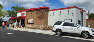 a car parked on the side of a building